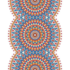 Ethnic floral seamless pattern