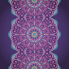 Ethnic floral seamless pattern