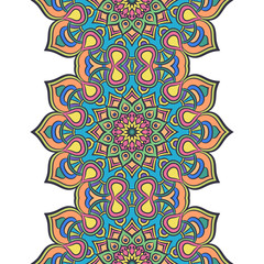 Ethnic floral seamless pattern