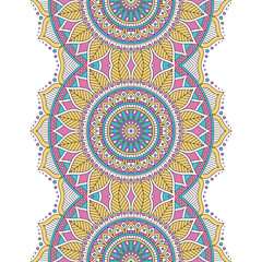 Ethnic floral seamless pattern