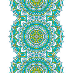 Ethnic floral seamless pattern