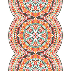 Ethnic floral seamless pattern