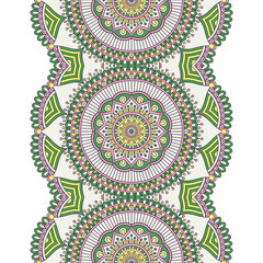 Ethnic floral seamless pattern