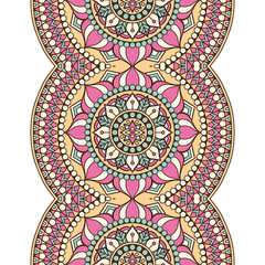 Ethnic floral seamless pattern