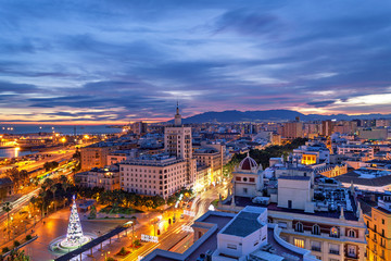 Malaga, Andalusia, Spain, view from the roof of building - 102909225