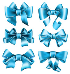 Six blue bows