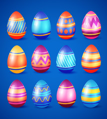 Easter eggs. Vector illustration