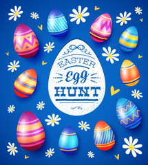 Happy Easter greeting card. Vector illustration
