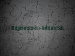 Finance concept: Business-to-business on grunge wall background