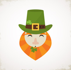happy St. Patricks day. Irish man with beer, St. Patricks Day design 