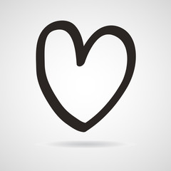 Heart drawing freehand pencil Vector EPS10, Great for any use.