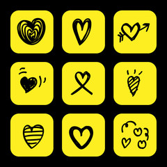 Cute doodle hearts Vector EPS10, Great for any use.