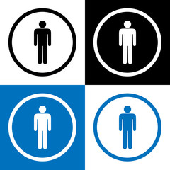 Male icons. Set elements for design.Vector EPS10, Great for any use