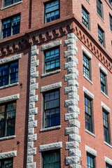 Stone Corners on Old Brick Building
