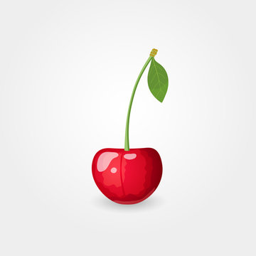 One ripe cherry