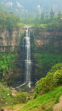 View of Tequendama waterfall located in the municipality of Soacha, Cundinamarca / Colombia