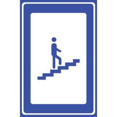 Man on stairs icon vector button logo symbol concept Vector EPS10, Great for any use.
