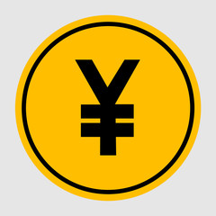 Obraz premium Japanese Yen round currency symbol Vector EPS10, Great for any use.