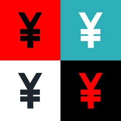 Obraz premium Yen sign set Vector EPS10, Great for any use.