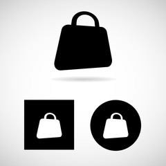 Bag icon with shadow Vector EPS10, Great for any use.