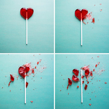 broken heart lollipop