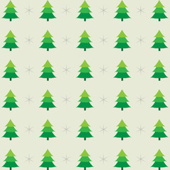 Flat seamless pattern with Christmas trees Vector EPS10, Great for any use.