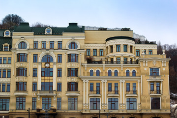Fototapeta na wymiar buidling facades in kiev, ukraine