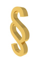 Law: golden section sign, isolated