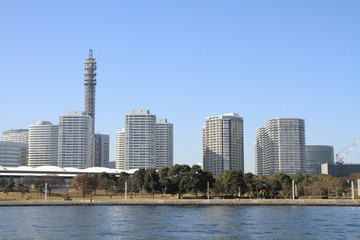 Fototapeta premium 横浜みなとみらい21の高層マンション群