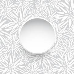 White Circle On Floral Pattern