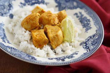 Chicken curry with rice