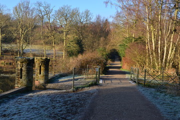 A pathway at a park in West Sussex
