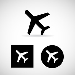 Plane icons. Set elements for design Vector EPS10, Great for any use.