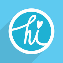 Obraz premium Greet and hi symbol Vector EPS10, Great for any use.