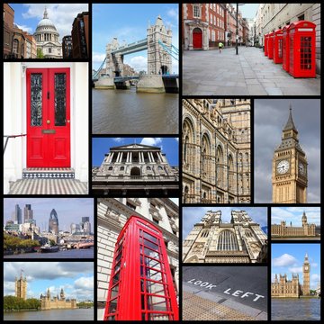 London travel collage