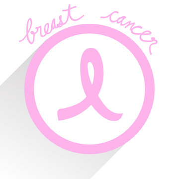 Breast Cancer Ribbon Sign Vector EPS10, Great for any use.