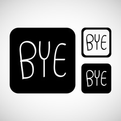 bye comic text Vector EPS10, Great for any use.