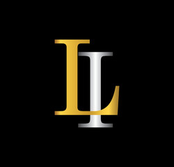 LI initial letter with gold and silver
