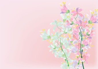 Naklejka na ściany i meble abstract azalea flowers on white background