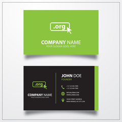 Domain ORG icon. Business card template
