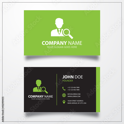 Job Search Icon Business Card Template Stock Image And Royalty Job Search Icon Business Card Template