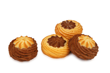 Fototapeta na wymiar shortbread cookies isolated on white background