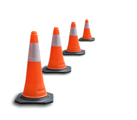 Row of Traffic cone
