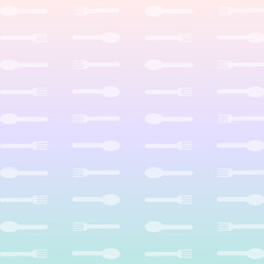 Fototapeta premium Pastel Spoon Fork , Dot Background Pattern Vector EPS10, Great for any use.