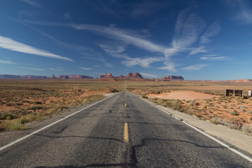 Fototapeta na wymiar Highway at Monument Valley