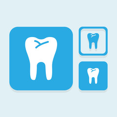 Tooth in Square Icons Vector EPS10, Great for any use.