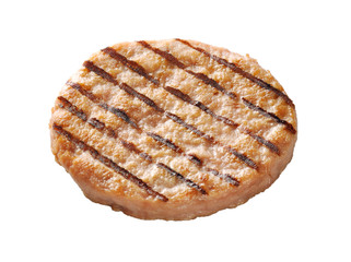 Chicken burger isolated on white