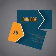 Modern business card with arrow design
