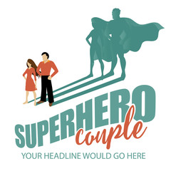 
Superhero couple design template EPS 10 vector - 102922698