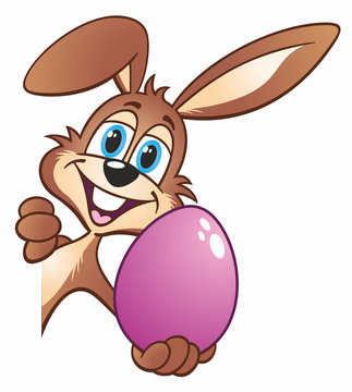 Easter Bunny with pink Egg